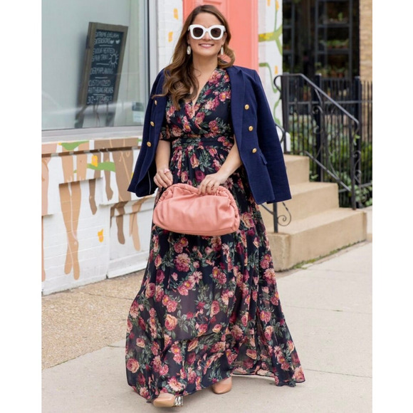 GAL MEETS GLAM NWT Collection Floral Maxi Dress – Size 10 - Picture 3 of 15